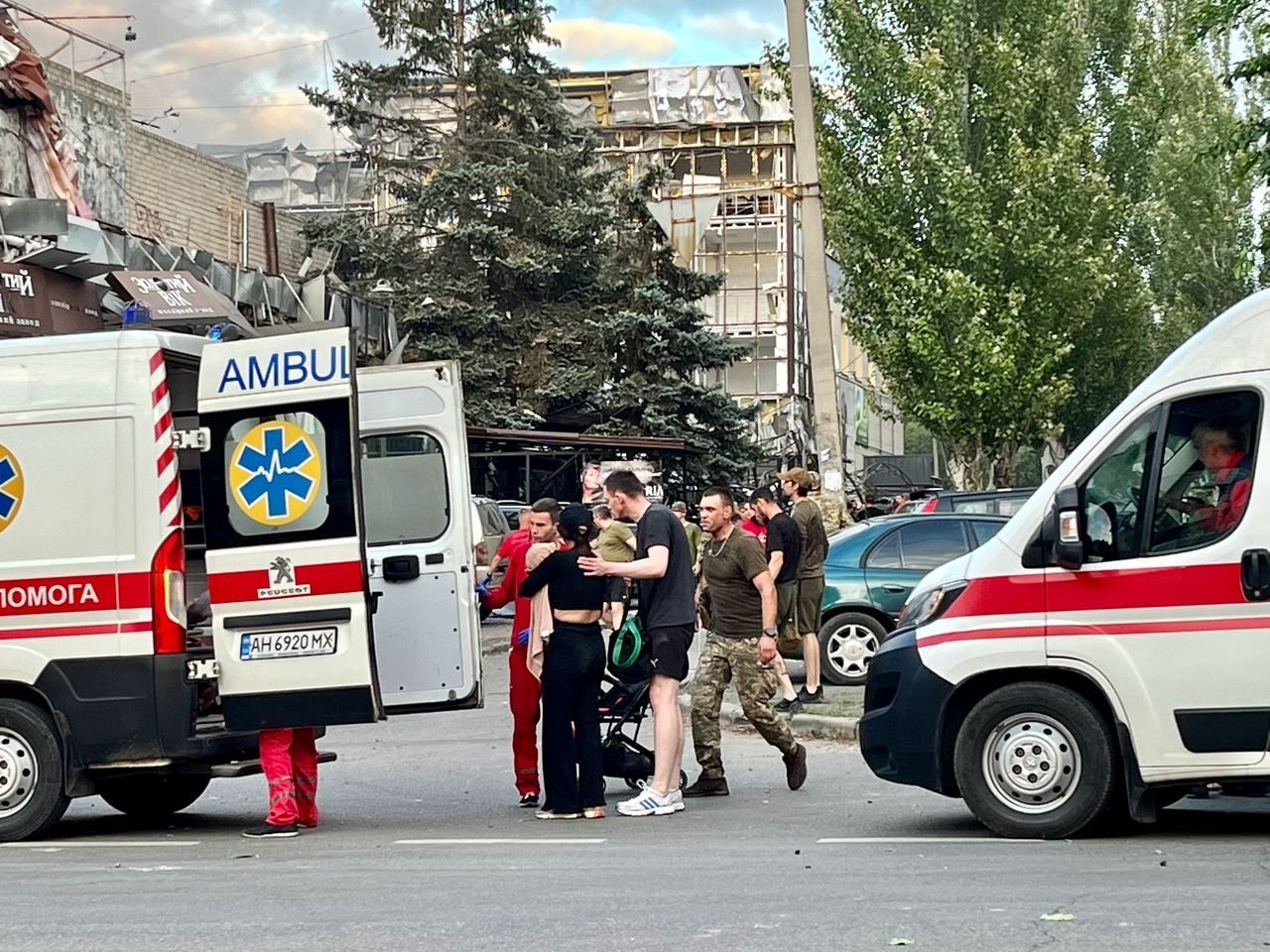 Последствия ракетного удара по Краматорску