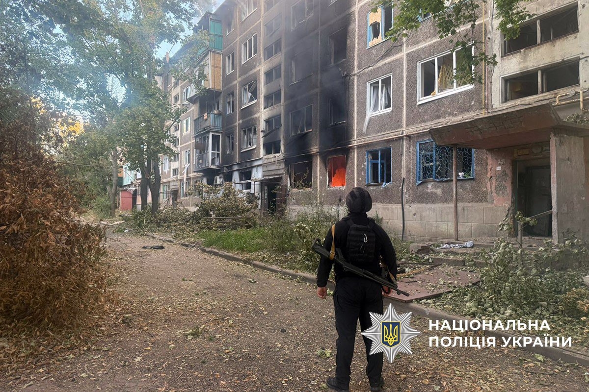 Последствия российских обстрелов Константиновки 13 сентября 2025 года
